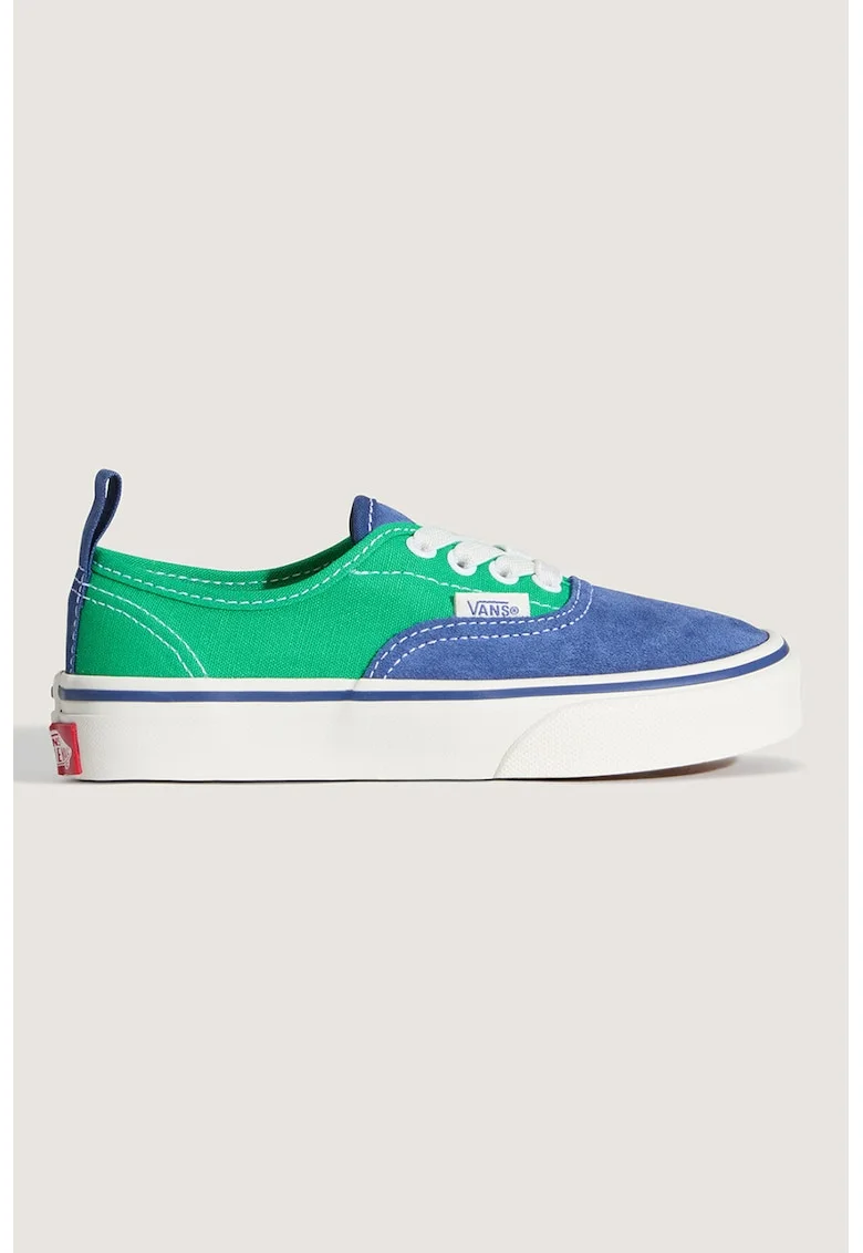 Pantofi sport slip-on Authentic cu detalii din piele intoarsa, Verde/Albastru inchis