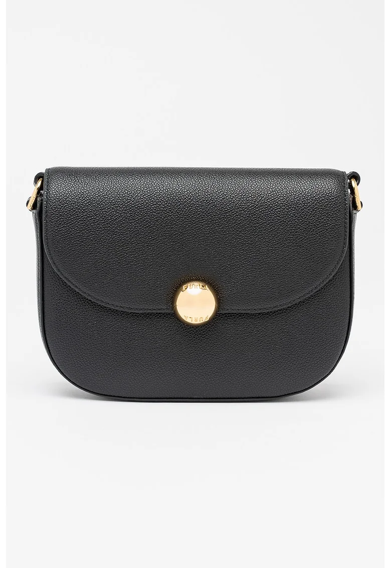 Geanta crossbody din piele Moonlight, Negru