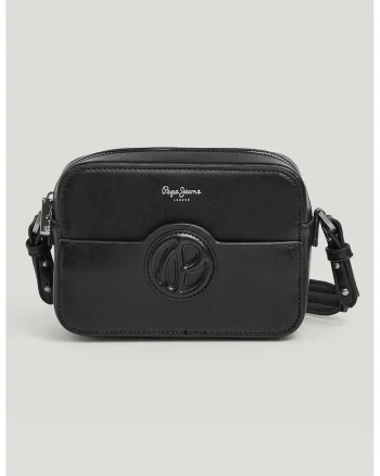 Geanta crossbody din piele ecologica cu bareta detasabila, Negru