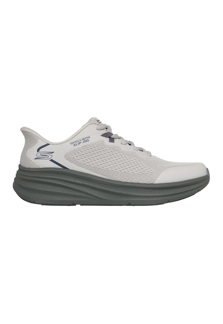Pantofi sport Slip-ins™ Bobs Skillz, Gri deschis/Verde pal