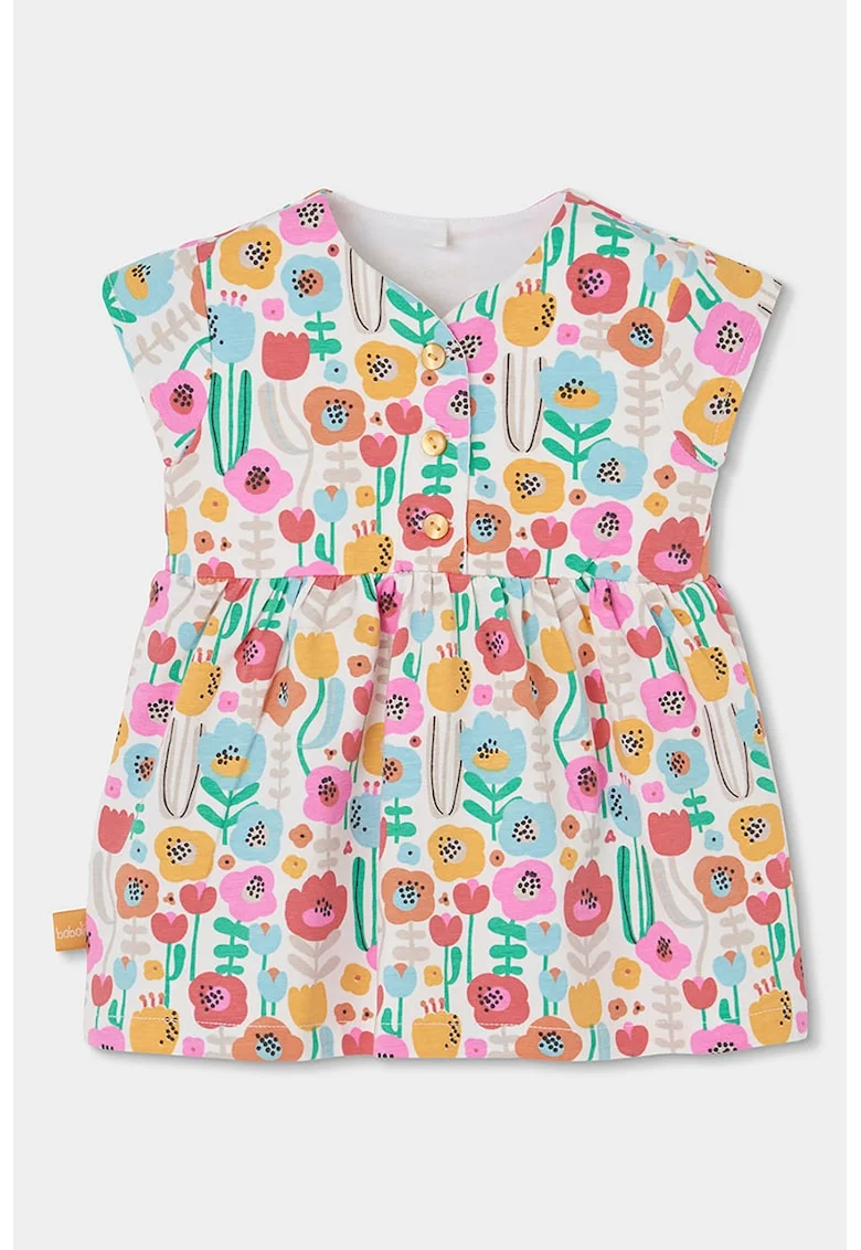 Set de rochie din amestec de bumbac si chiloti, Rosu/Alb/Galben