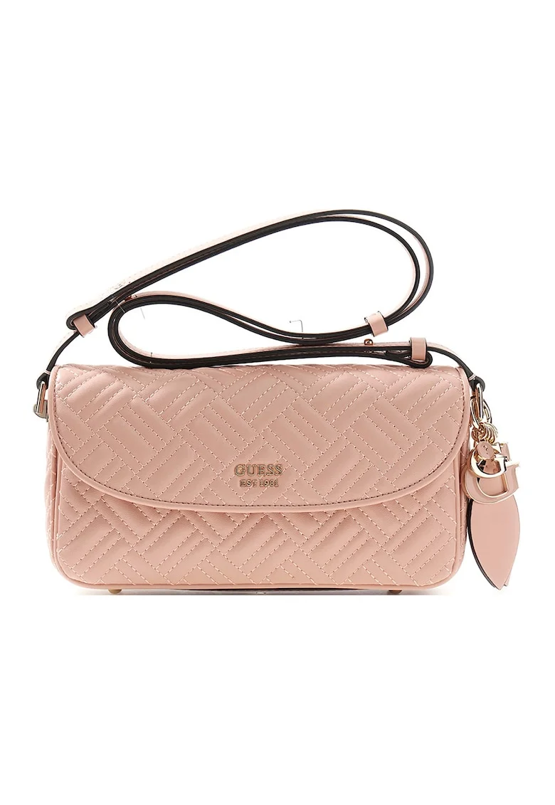 Geanta crossbody din piele ecologica Sally, Roz prafuit