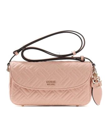 Geanta crossbody din piele ecologica Sally, Roz prafuit