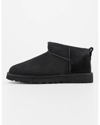 Cizme scurte slip-on din piele de oaie Classic Ultra, Negru