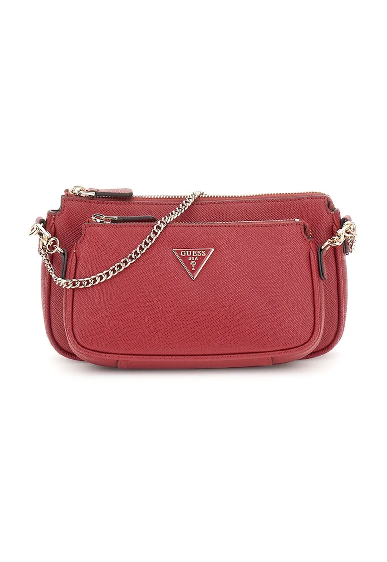 Geanta crossbody din piele ecologica cu etui detasabil, Rosu vermillion