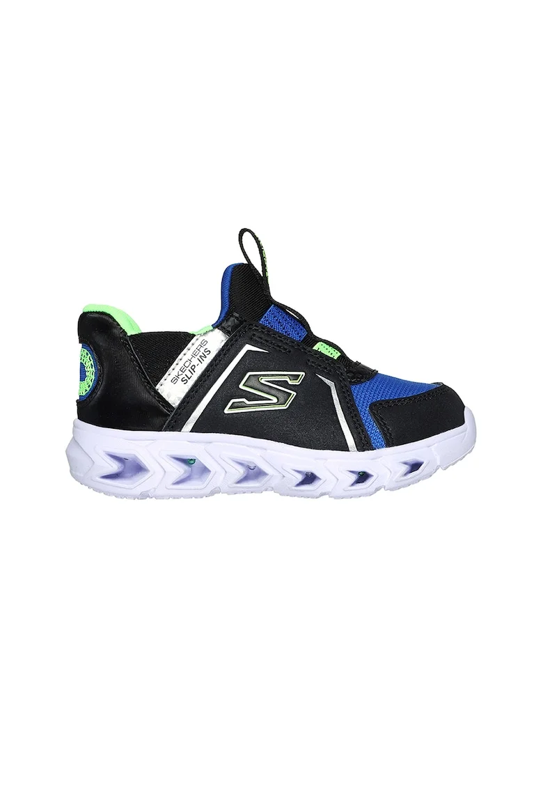 Pantofi sport slip-ins cu lumini led Hypno-Flash, Verde/Negru/Albastru