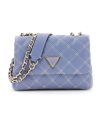 Geanta crossbody matlasata Giully, Gri/Albastru lavanda