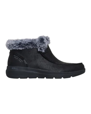 Ghete slip-ins cu blana sintetica Glacial Ultra Cozy Getaway, Negru