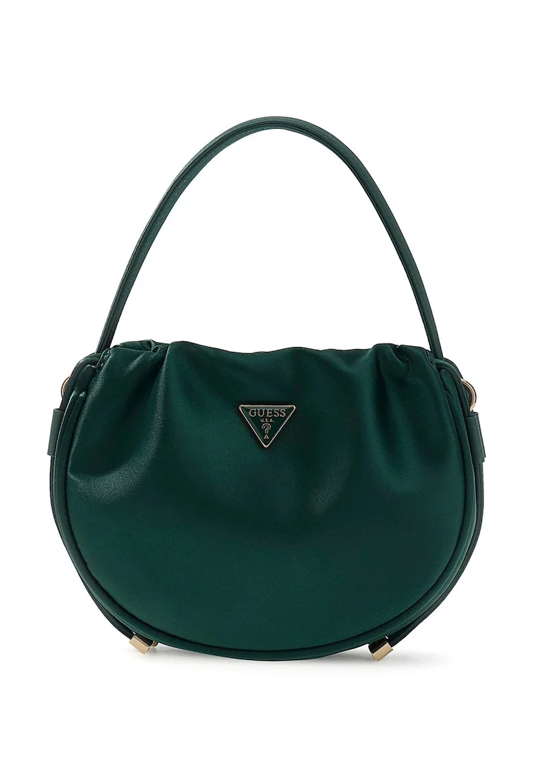 Geanta crossbody de satin Elsie, Verde englez