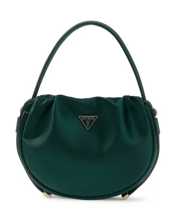 Geanta crossbody de satin Elsie, Verde englez