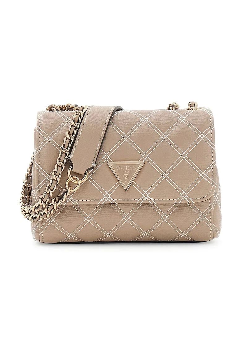 Geanta crossbody matlasata Giully, Bej