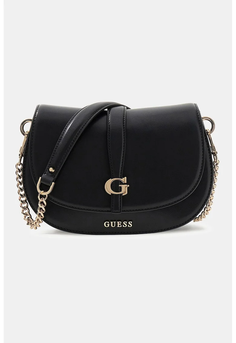 Geanta crossbody de piele ecologica cu doua barete Carrie, Negru