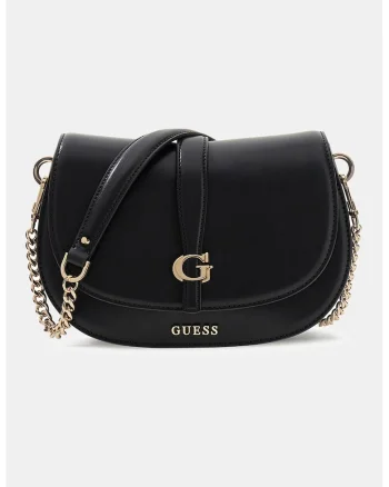 Geanta crossbody de piele ecologica cu doua barete Carrie, Negru