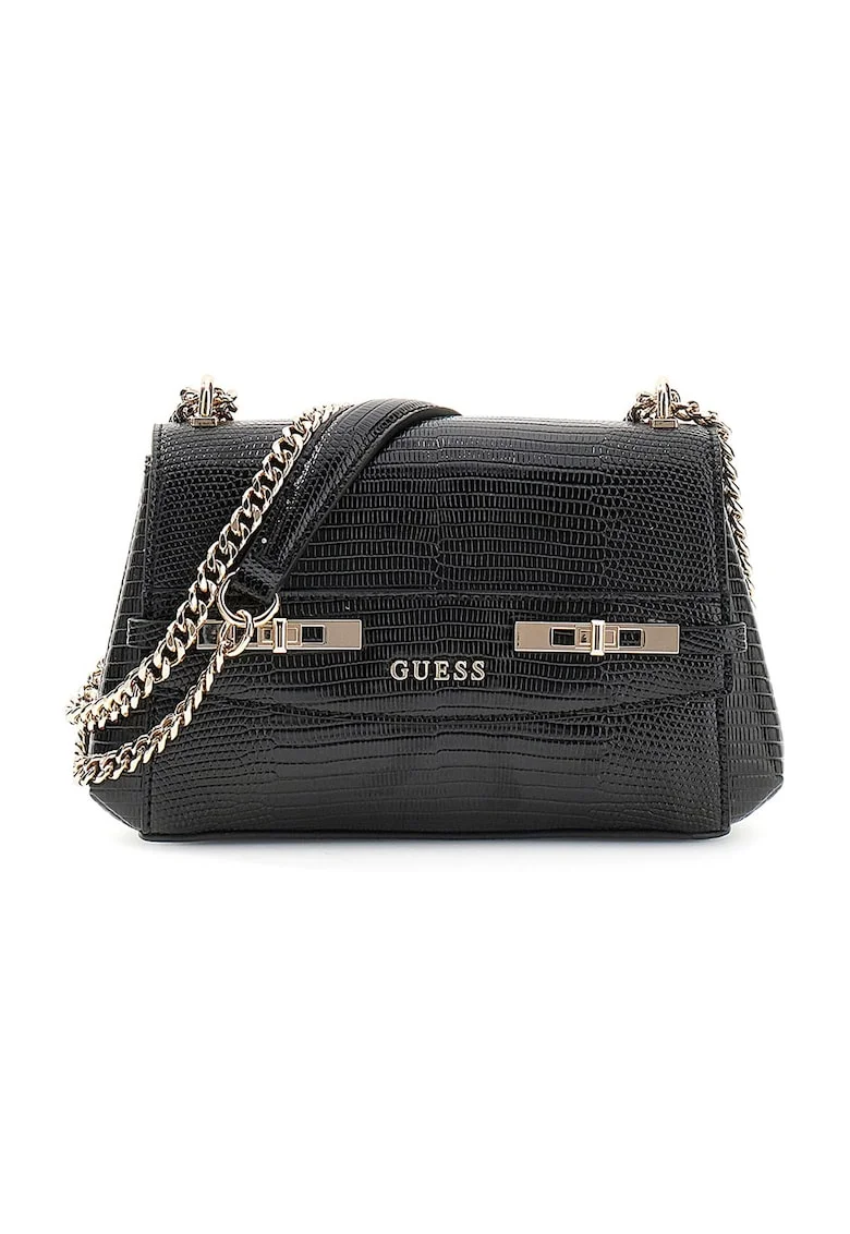 Geanta crossbody mica cu clapa Melinda, Negru