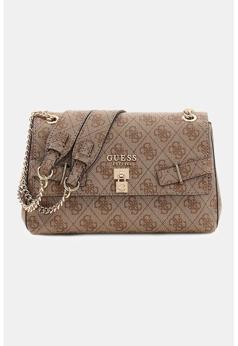 Geanta crossbody cu lant Yesba, Maro camel