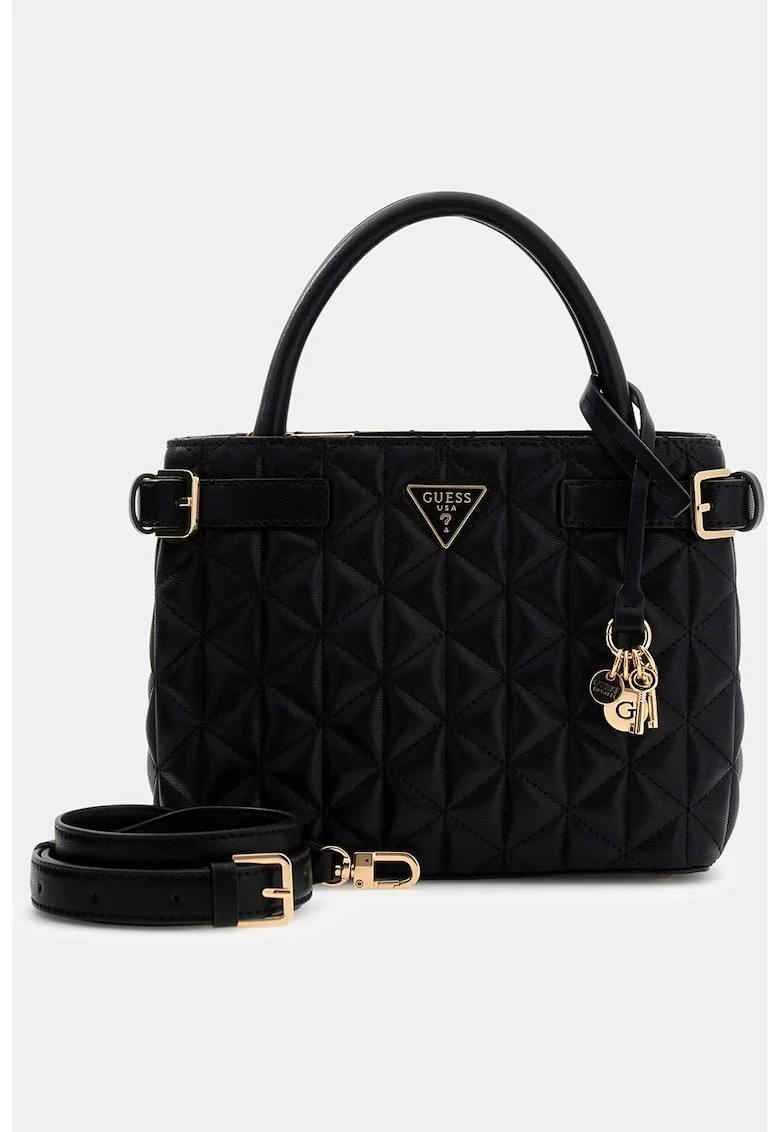 Geanta crossbody matlasata Paisleigh, Negru