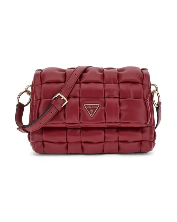 Geanta crossbody cu aspect impletit, Rosu