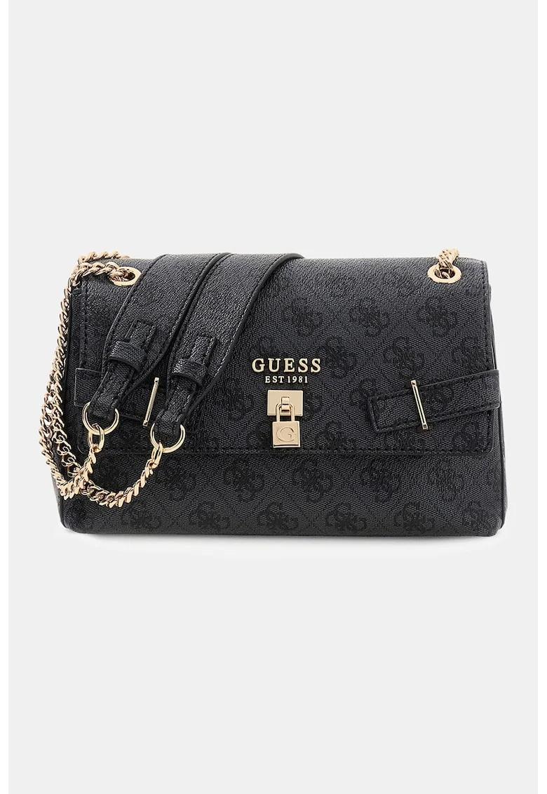 Geanta crossbody cu lant Yesba, Negru/Gri antracit