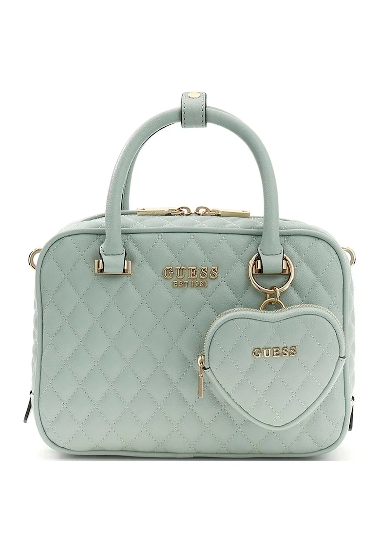 Geanta crossbody cu aspect matlasat Atabey, Verde menta