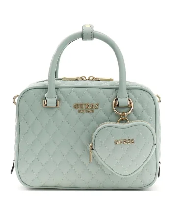 Geanta crossbody cu aspect matlasat Atabey, Verde menta