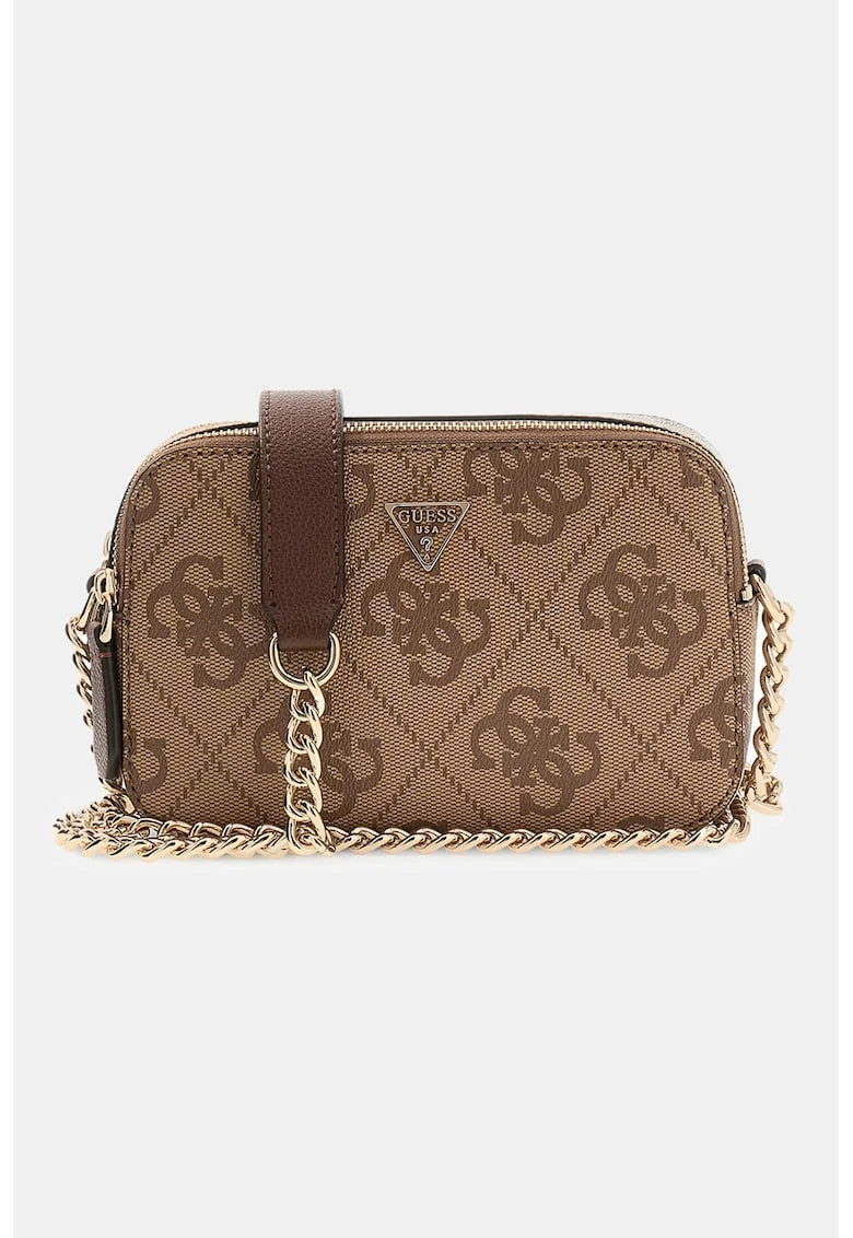 Geanta crossbody cu monograma Noelle, Maro camel