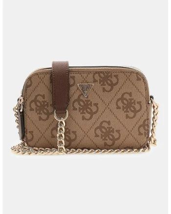Geanta crossbody cu monograma Noelle, Maro camel