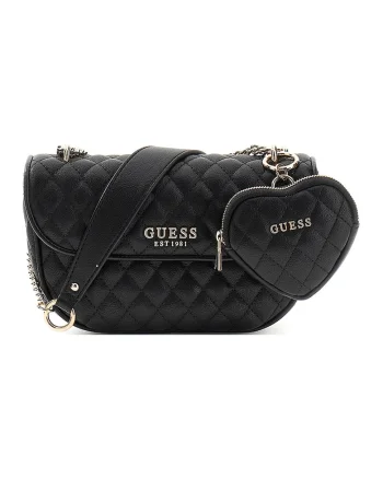 Geanta crossbody cu aspect matlasat Atabey, Negru