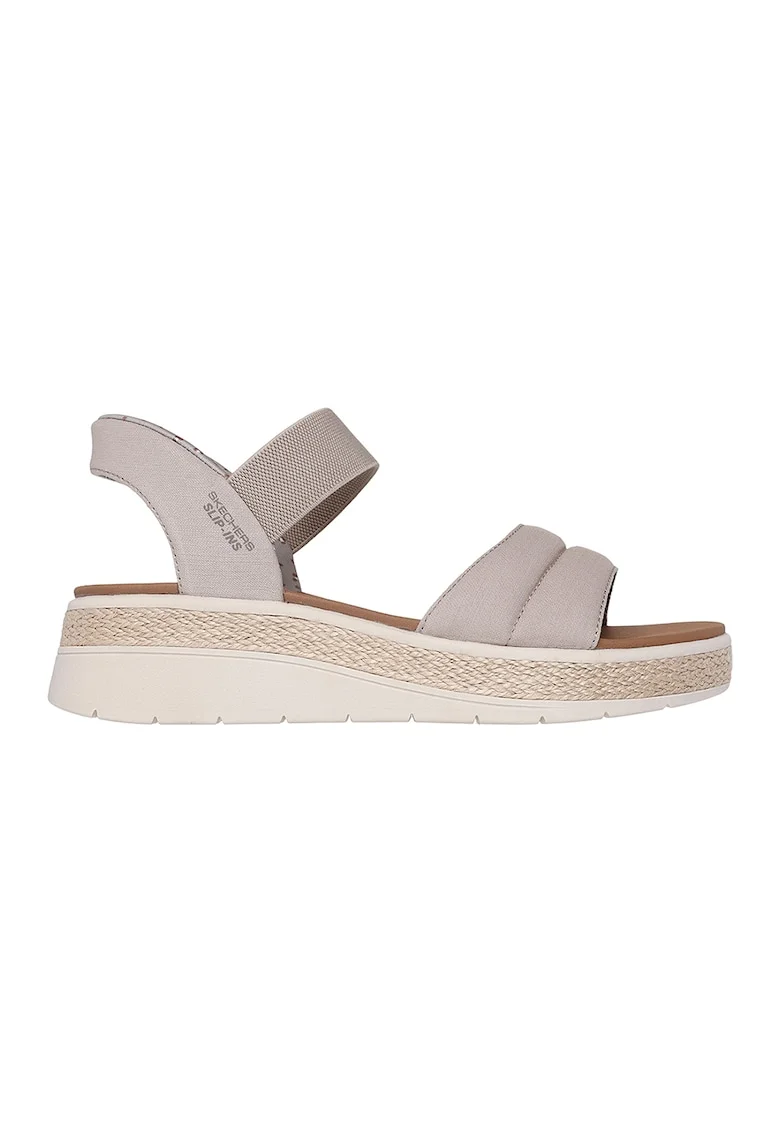 Sandale cu talpa wedge Slip-Ins™ Bobs Sun Ray, Maro taupe deschis
