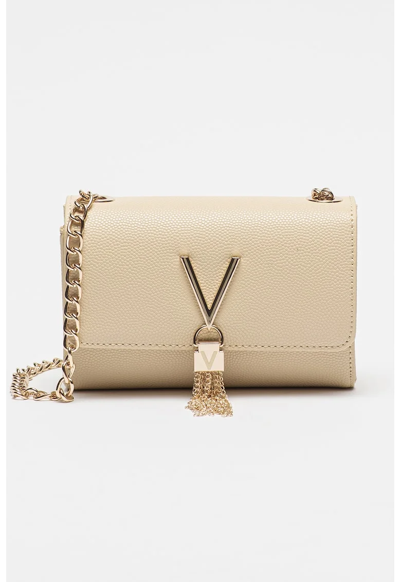 Geanta crossbody cu bareta din lant Divina, Bej