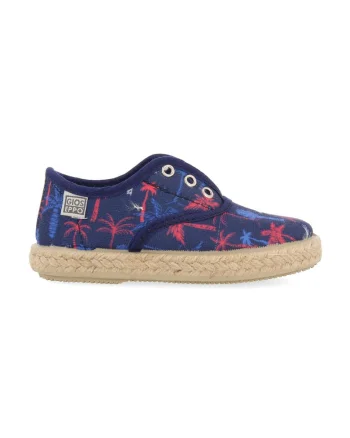 Espadrile slip-on cu model tropical Aynor, Bleumarin