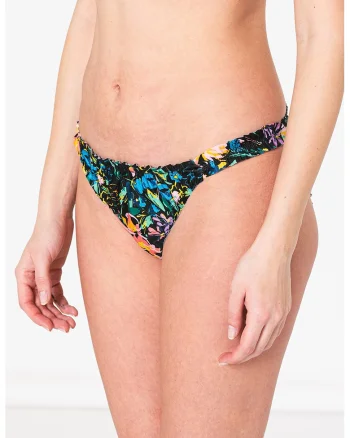 Slip brazilian cu model abstract Tirren, Verde/Negru/Roz