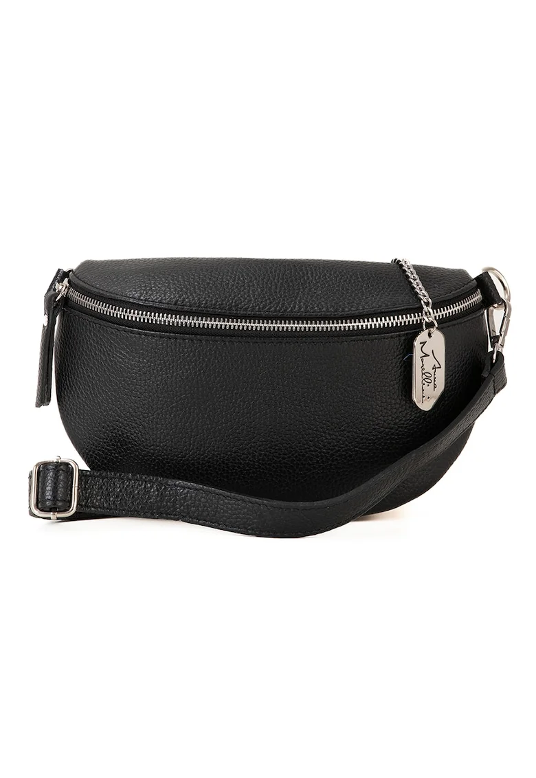 Geanta crossbody de piele Berenice, Negru