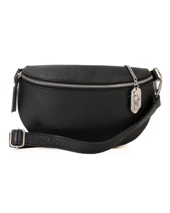 Geanta crossbody de piele Berenice, Negru