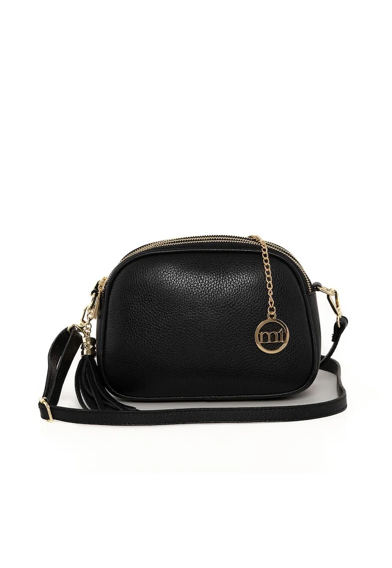 Geanta crossbody din piele cu trei compartimente Gradisca, Negru