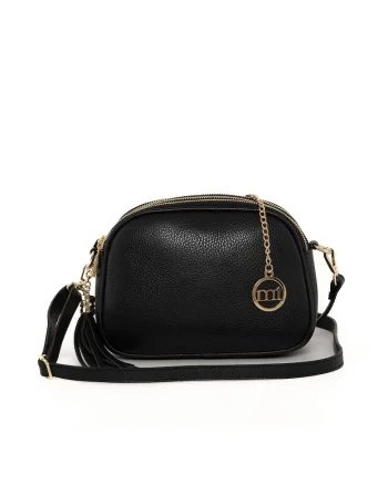 Geanta crossbody din piele cu trei compartimente Gradisca, Negru