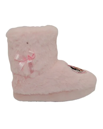Ghete slip-on pufoase, Roz pal