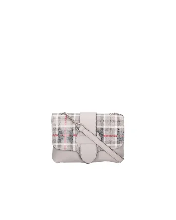 Geanta crossbody de piele cu bareta lant