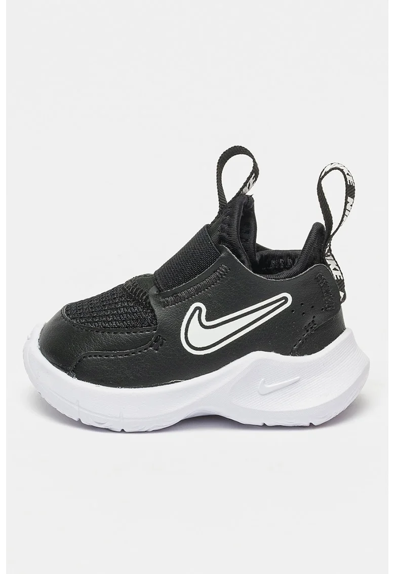 Pantofi sport slip-on cu imprimeu logo Flex Runner 3, Alb/Negru