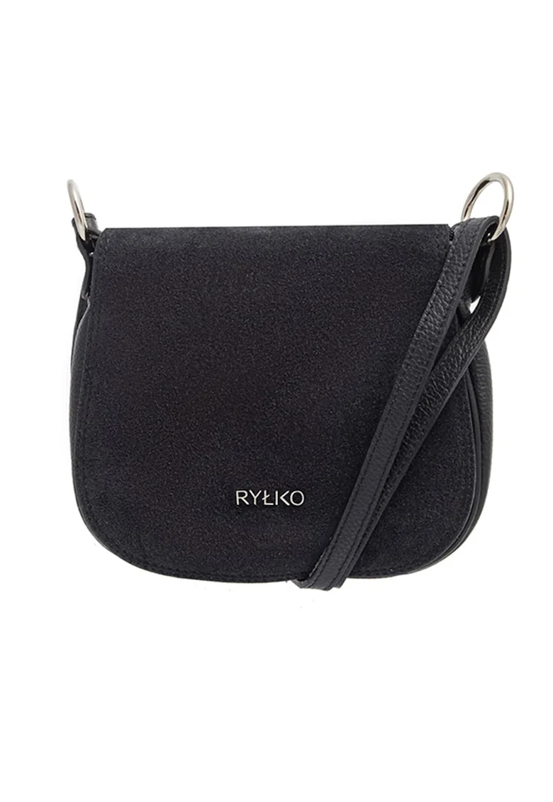 Geanta crossbody din piele, Negru
