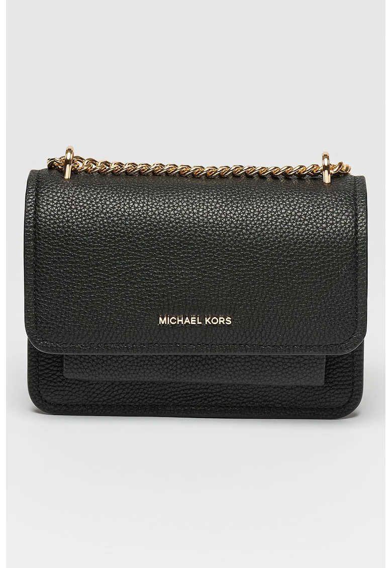 Geanta crossbody din piele cu aspect granulat Claire, Negru