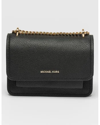 Geanta crossbody din piele cu aspect granulat Claire, Negru