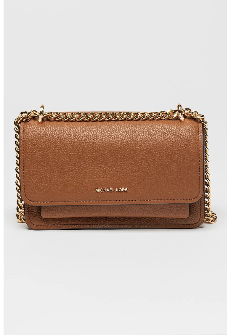 Geanta crossbody din piele Claire, Maro