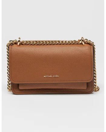 Geanta crossbody din piele Claire, Maro