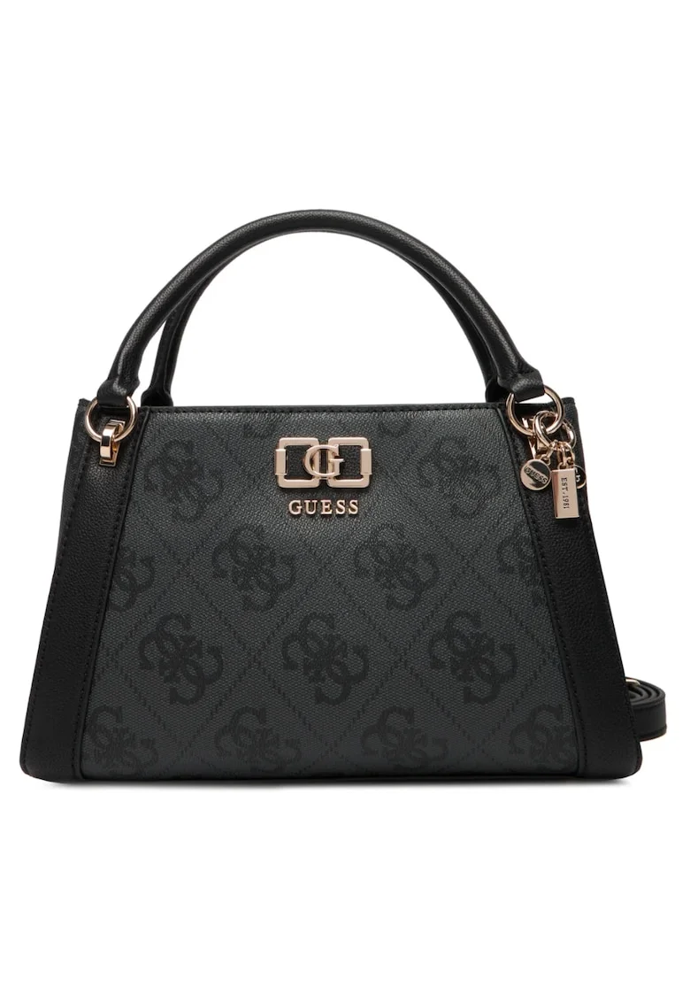 Geanta dama  Karnilla HWOS9901060-CLO, geanta de mana si crossbody, piele ecologica, model monogram, gri inchis