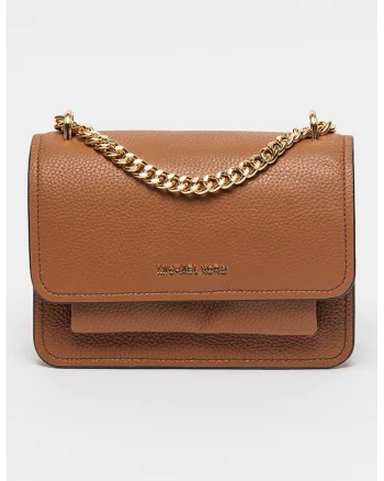 Geanta crossbody din piele cu aspect granulat Claire, Maro scortisoara