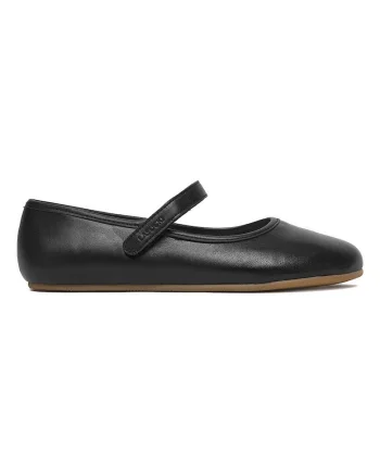 Balerini copii,  piele naturala, negru, slip-on