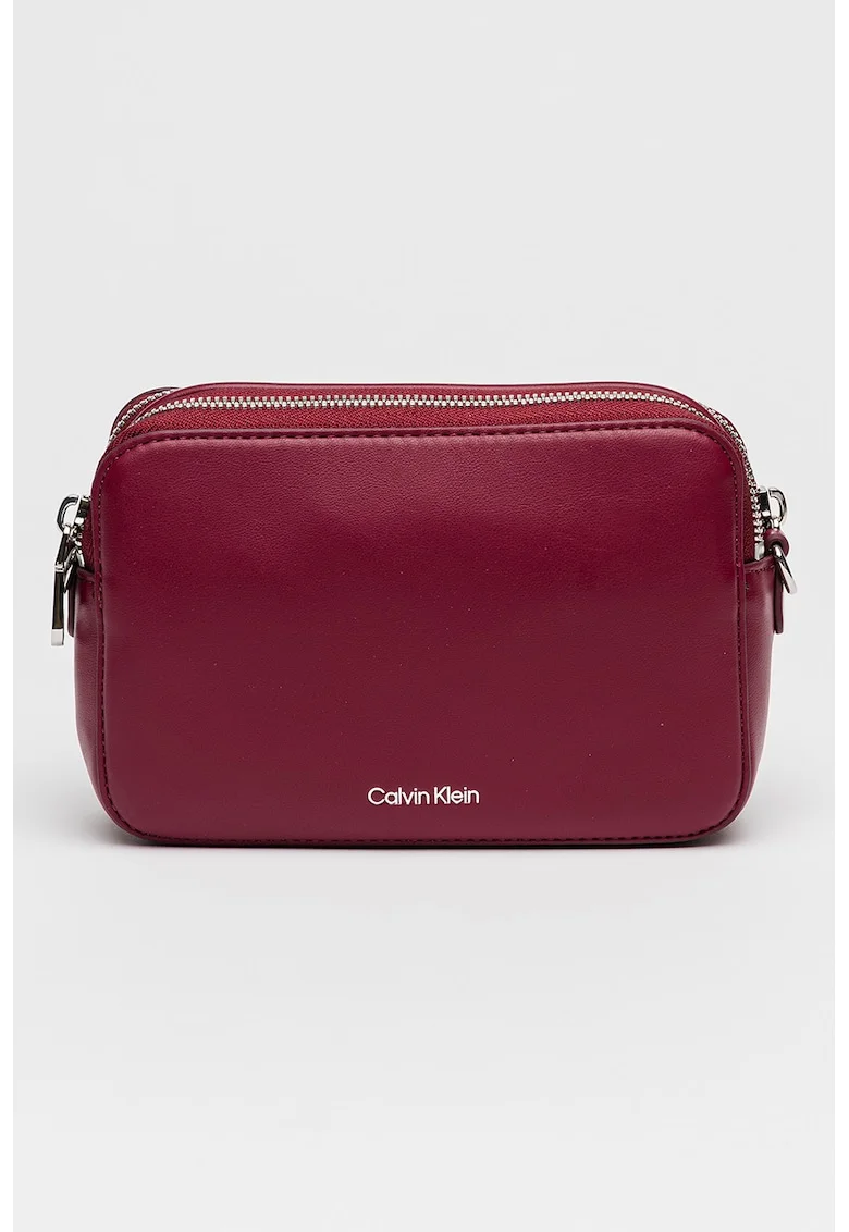 Geanta crossbody de piele ecologica cu bareta suplimentara, Violet