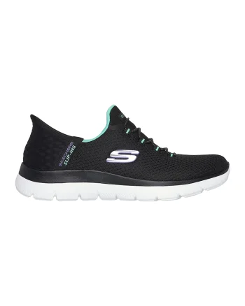 Pantofi sport Slip-Ins de plasa cu detalii logo Diamond Drea, Negru, Roz, Negru/Roz