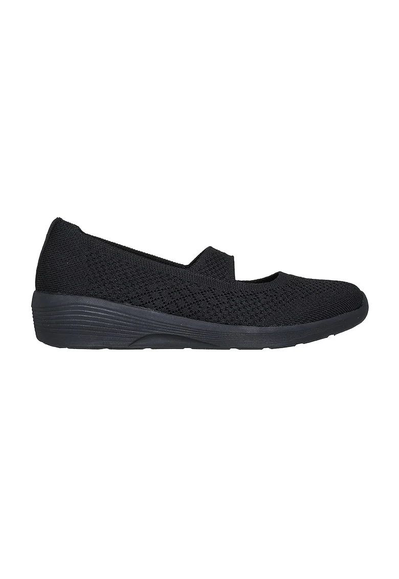 Balerini slip-ins cu model tricotat Arya, Negru
