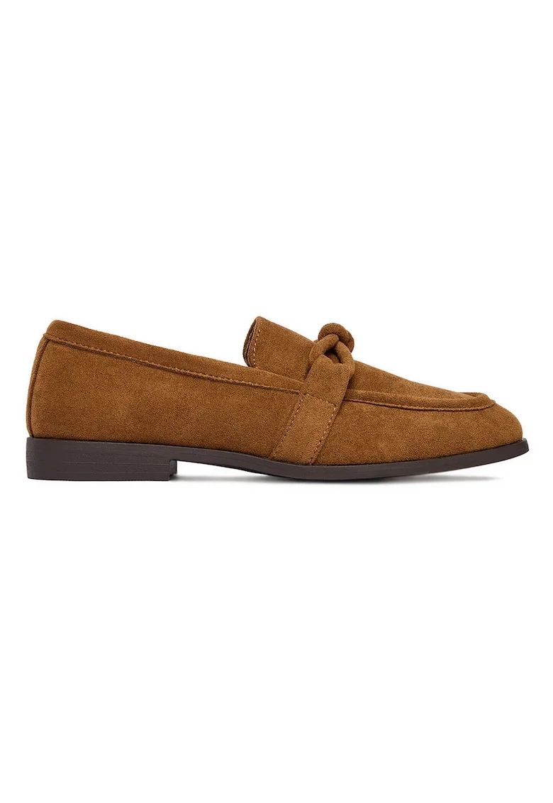 Mocasini dama,  tesatura, maro, slip-on,